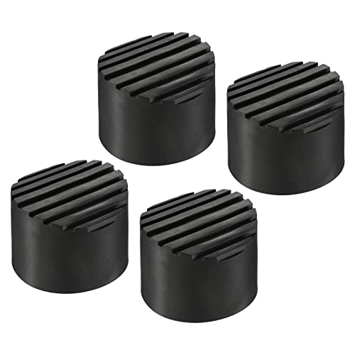 MECCANIXITY Ladder Non-Slip Feet Mat 72mm ID Rubber Round Telescopic Ladder Accessories Pad Cover Cushion for Ladder Protection Black Pack of 4 - size: 72mm