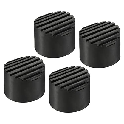 MECCANIXITY Ladder Non-Slip Feet Mat 72mm ID Rubber Round Telescopic Ladder Accessories Pad Cover Cushion for Ladder Protection Black Pack of 4 - size: 72mm