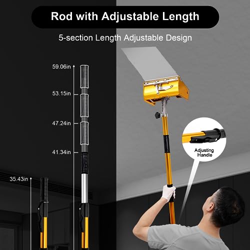 Professional Drywall Flat Finishing Box,9.8Inch Automatic Drywall Taping and Finishing Tool Set, Mud Compound Taping Tool, Quick Clean, knife Machine Suitable For Mud Skimming