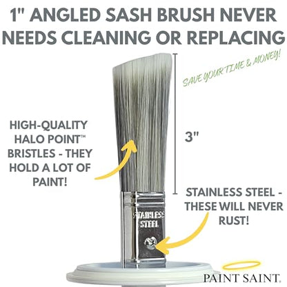 Paint Saint – 2 Airtight Touch Up Paint Containers with Built-In Brush | Mess-Free House Paint Storage | Quick, Satisfying Touch Ups | Perfect for Homeowners, DIY & Property Managers (Pack of 2) - size: 1 Count (Pack of 2)