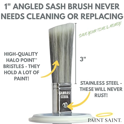 Paint Saint – 4 Airtight Touch Up Paint Containers with Built-In Brush | Mess-Free Storage & Quick Touch-Ups | Perfect for Homeowners, DIY & Property Managers (Pack of 4) - size: 1 Count (Pack of 4)