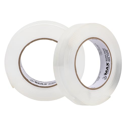 Duck Max Strength Double-Sided Gel Tape with Nano-Grab Technology, Heavy Duty, Multi-Purpose & Removable Adhesive, 0.94 in. x 10 ft, Clear, 2 Rolls - size: 0.95 in x 10 ft, style: 2 Pack