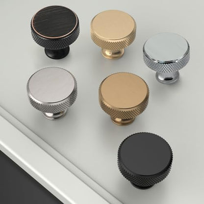 Amerdeco 10 Pack Oil Rubbed Bronze Knurled Cabinet Knobs Kitchen Cabinet Handles for Drawer Dresser, Cupboard and Wardrobe ZH0036 - color: Oil Rubbed Bronze