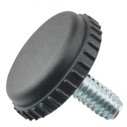 CHENJIN 20pcs Adjustable Feet 1/4 Rubber Head Screws Threaded Leveler for Table Chairs Cabinet Legs