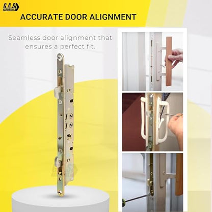 Multi-Point Mortise Lock Replacement with 11-3/4" Face Plate for Sliding Patio Glass Door | Dual-Point Security with Anti-Slam Pin - 11" Hole Spacing | Fix & Repair Locking Mechanism - size: 11-3/4" Mortise Lock