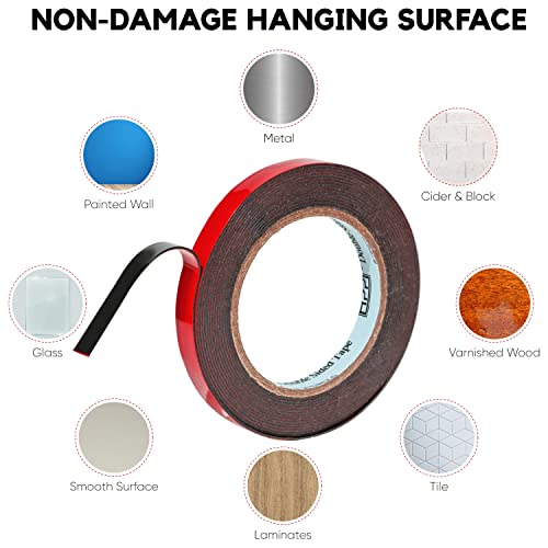 HPP Double Sided Tape, Heavy Duty Tape, Strong and Permanent for Outdoor and Indoor (0.5in x 16ft) - size: 0.5in X 16ft