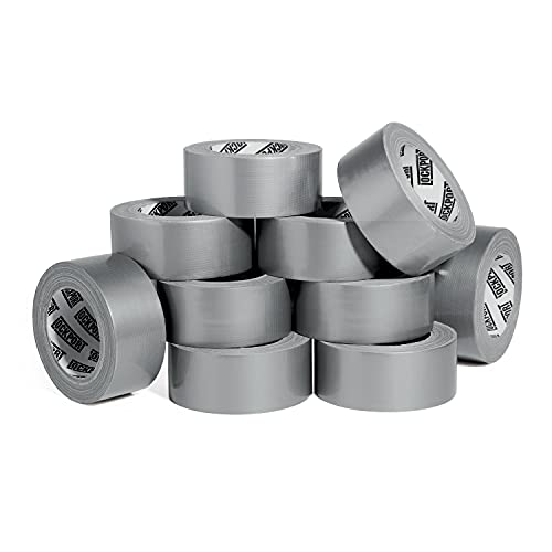 Lockport Duct Tape Heavy Duty Waterproof - 10 Roll Pack Silver Duct Tape Bulk - 30 Yards x 2 Inch - No Residue, Flexible, Strong, All- Weather Resistant and Easy Tear - Grey Heavy Duty - size: “10 Pack”