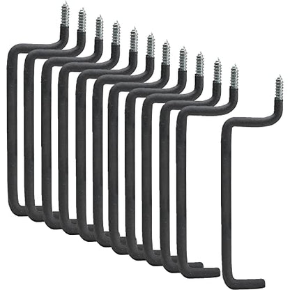 12 Pieces Heavy Duty Garage Storage Screw in Utility Tool Wall Mount Ladder Hanger Hook