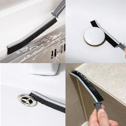 Cleaning Brush, 9 Pcs Hard Bristle Crevice Cleaning Brush Set for Kitchen Bathroom Toilet Grout Bottle Gap Window Tracks, Multifunctional Home Essentials Scrub Cleaning Tools - color: 01. Black(9p)