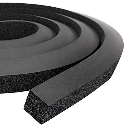 13Ft NBR+PVC Air Conditioner Foam Seal Insulating Strip 2 Roll 1 x 1 Inch 6.5 Feet Long Heavy Duty Window Seal Weather Stripping with High Resilience No-Adhesion - color: No-Adhesive, size: 13ft X1 in X 1 in