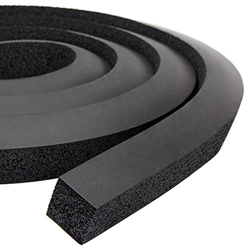 13Ft NBR+PVC Air Conditioner Foam Seal Insulating Strip 2 Roll 1 x 1 Inch 6.5 Feet Long Heavy Duty Window Seal Weather Stripping with High Resilience No-Adhesion - color: No-Adhesive, size: 13ft X1 in X 1 in