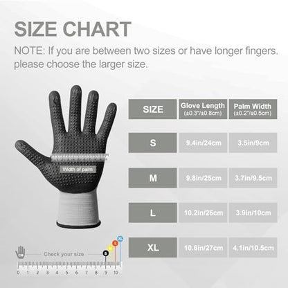 PROMEDIX P Nitrile Coated Work Gloves,MicroFoam Safety Work Gloves Men,Seamless Knit Nylon&spandex Gloves with Grip - color: 36 Pairs-dotted