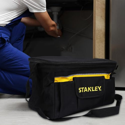 Stanley STST1-73615 Tool Bag with Belt, Black/Yellow