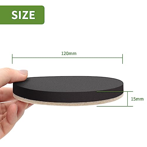 Furniture Sliders for Hardwood Floors 8 PCS - 4 3/4 inch Sliders for Moving Furniture – Felt Furniture Pads for Hardwood Floors - size: 8 PCS 4 3/4" Beige