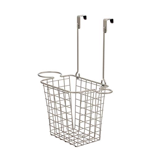 Spectrum Grid Over the Cabinet Styling Station (Satin Nickel) - Tall Bathroom & Under Sink Organizer for Hair Dryer, Beauty Tools, Accessories, & Home Essentials - color: Satin Nickel Pc, size: Small
