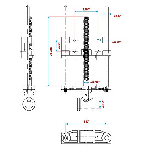 Groz 39020 7-Inch Woodworking Front Vise, Cast Iron Body and Socket, Precision Rolled Threads, Quality Wooden Handle, Exceptionally Sturdy, Perfect for Professional Craftsmen and Woodwork Studios