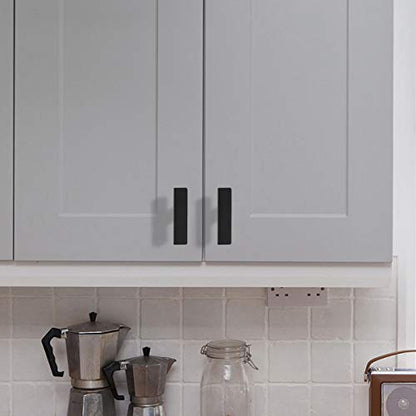 KNOBWELL 6 Pack Black Drawer Knobs and Pulls, T Bar Matte Black Cabinet Knobs, Dresser Drawer Knobs for Kitchen and Bathroom - Single Hole 50mm/2" - color: Matte Black, size: Single Hole