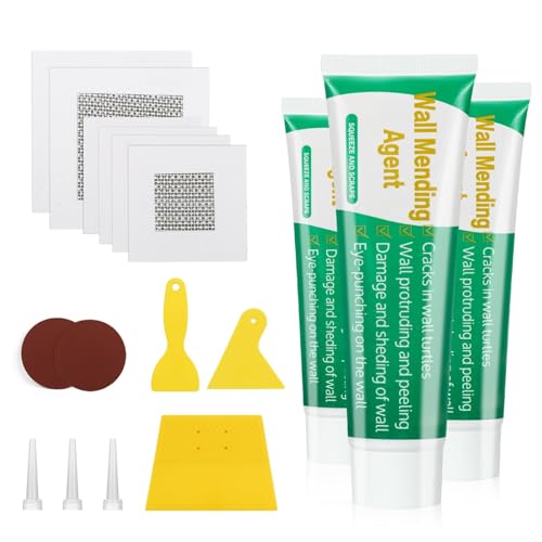 Drywall Repair Kit, 3 Pack Wall Repair Paste, Wall Mending Agent,Wall Surface Hole Fill Quick and Easy Solution - color: 3 Pack