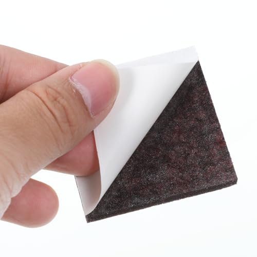 12Pcs Square Felt Furniture Pads 2 inch x 2 inch Self-Adhesive Table Leg Floor Protectors Cuttable Anti Scratch Furniture Pads for Hardwood Floors (Brown)
