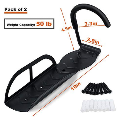 Wallmaster Bike Storage Rack for Garage, Wall Mount Bicycles Hanger, 4-Pack Bike Storage System Vertical Bike Hooks - size: 4Pack