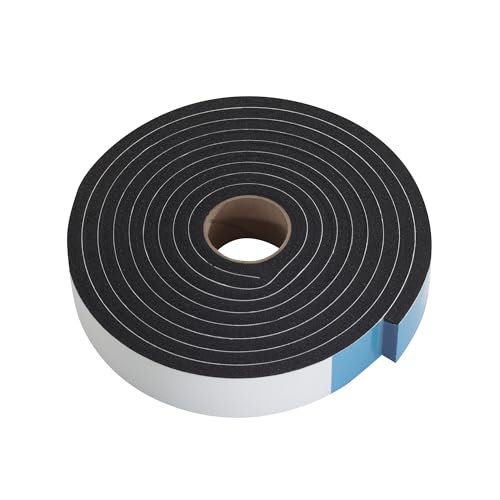 M-D Building Products 43154 3/8 in. x 1-1/4 in. x 10 ft. Black Sponge Window Seal for Ex-Large Gaps - size: 3/8" X 1-1/4"