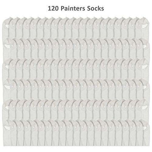 TCP Global Premium Painters Spray Socks, One Size Fits All (Pack of 12) - Snug Soft Stretch Cotton Hood Mask