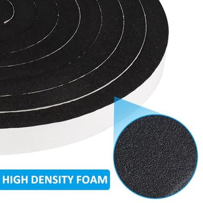 Foam Insulation Tape, 1In x 1/16In x 34.5Ft Weather Stripping Door Seal Strip for Doors and Windows,Sliding Door,Sound Proof Soundproofing Door Seal,Weatherstrip,Air Conditioning Seal Strip - size: 1In x 1/16In x 34.5Ft