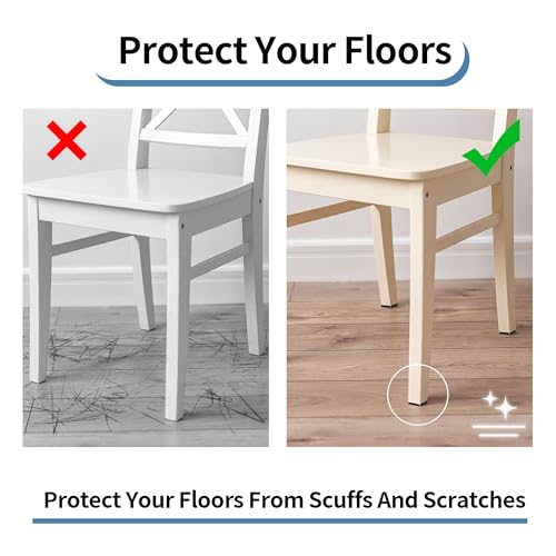 Alise 12Pcs Square Rubber Furniture Pads,Rubber Feet Slider Carpet Saver Hardwood Floor Protectors Surface Protection for Chair Table Sofa Couch Leg Caps Non Slip Furniture Grippers,Black,4/5-Inch - color: Black
