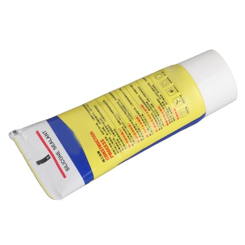 Sealant Water Caulk Adhesive for Bathroom Kitchen Basement Indoor Use with ABS Glass Ceramic Wood Aluminum Stainless Steel (White) - size: White