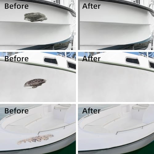 Globalcom Fiberglass Boat Repair Kit White, Gel Coat Repair Kit for Boats, Marine Fiberglass Repair Kit for Boats, Epoxy Filler for Boats, Fiberglass Repair Kit Fix Holes Chips Pit Cracks