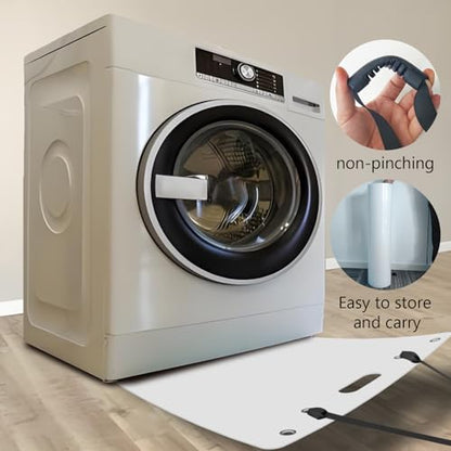 Large Appliance Slider with Pull Strap,Furniture Moving Sliders for Floor Protection Premium Moving Mat for Tile Carpet and Hardwood Floor - size: 49'' x 30'' White