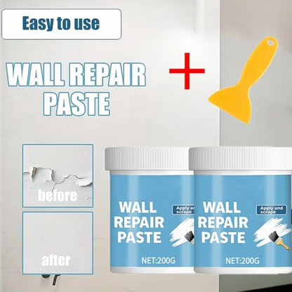 Wall Mending Agent - Hydrophobic Drywall Putty with Scraper - Wall Mending Agent Repair Kit,for Cracks Nail Holes Dents Home Renovation Kitchen