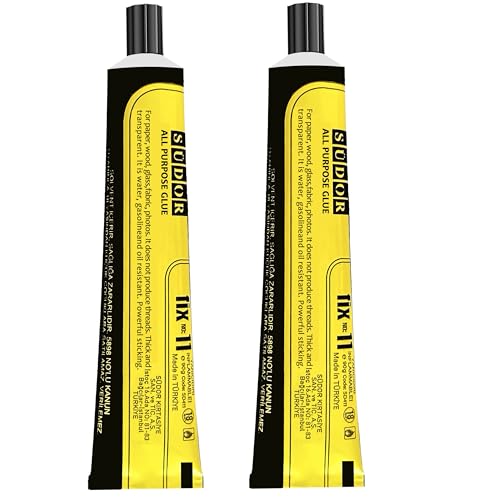 [2 Pack] Heavy Duty Liquid Super Glue 90g Each – Clear Waterproof Adhesive for Plastic, Wood, Metal, Glass, Fabric & Craft Repair – Strong Epoxy Pegamento with Brush for DIY & Nails