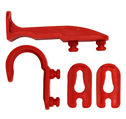 New Plastic Latch Set Kit for Solar Group Standard Mailbox Repair Latch Kit (1, Red) - color: Red