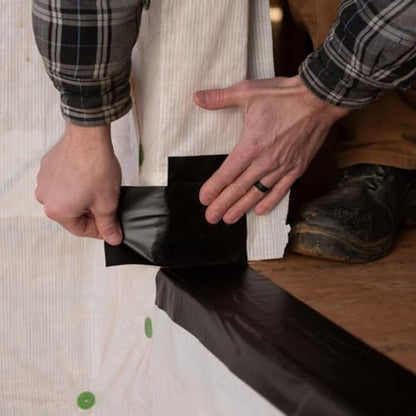 FrogTape Pro Grade Flashing and Waterproofing Tape, 12 Inch Width - 50 Foot Roll, All Weather & UV Resistant Flashing Tape with Advanced Acrylic Adhesive - 10 mils - Black - size: 12 Inches X 50 Feet, style: Window & Door