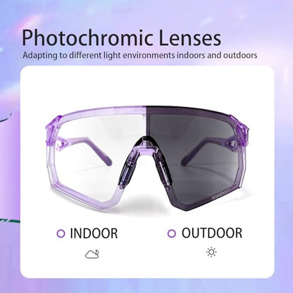 Pickleball Glasses for Women Teens Protective Eyewear Safety ANSI Z87.1 Tennis Squash Racquetball Goggles - color: Purple