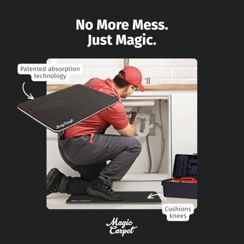 Magic Carpet® DIY Work Mat and Kneeling Pad (1-Pack) | 25″ × 38.75″ | Heavy-Duty Absorbent & Puncture-Resistant Pad for Garage, Crafts, & Gardening | Washable | Made in USA | Recycled Material - size: X-Large | 25" x 38.75"