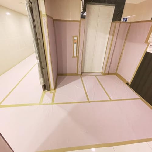 Heavy-Duty Temporary Floor Protection, All Purpose Scratch & Waterproof-Worry Free, Underlayment, Renovation & Construction Canvas Drop Cloth Tarp, Anti-Slip, Durable, Reusable 3'x150'-450 SQFT
