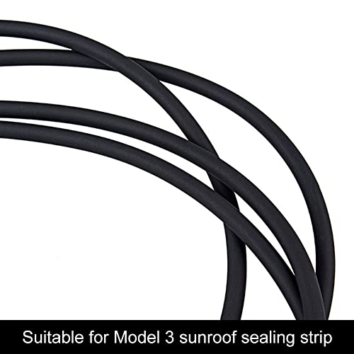 Sunroof Rubber Seal Strip Wind Noise Reduction Kit Anti-Dust Skylight Sealing Strip Lowering Silicone Seal Kit for Tesla Model 3, with Installation Tool - style: For Model 3