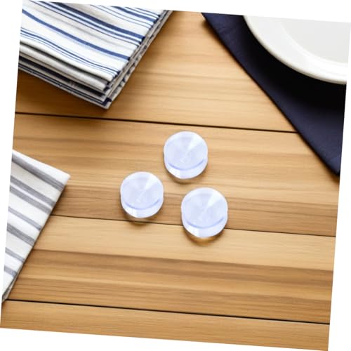STOBOK 16pcs Table Top Bumper: Anti Slide and Scratch 20 Mm Transparent Non-Adhesive Rubber Pads for Table Top Spacer to Avoid The Movement of Glass - size: 2.00X2.00X1.00CM