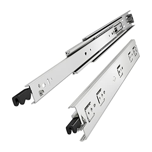 VADANIA 14" Heavy Duty Drawer Slide with Lock #D51, 150lb Load Capacity, 3-Fold Full Extension, Ball Bearing Lock-in & Lock-Out, Side Mount, 1-Pair - size: 14 Inch, style: #D51 (51mm wide)