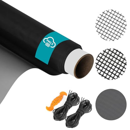 Window Screen,135Mesh High Density Dust and Pollen Filtration Anti-Allergy Window Screen Mesh,37.4IN x 16.4FT Polyester Screen Replacement Repair Kit for Window, Door,Patio,Porch - size: 135mesh