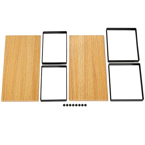 YMYNY Cabinet Shelf Organizer, Spice Racks Set of 4, Kitchen Counter Shelves, Stackable, Wood, Cupboard Organizer for Dishes, Seasoning, Cosmetics, Cans, Coffee Mugs, Natural, UHSR002N-2 - color: Natural