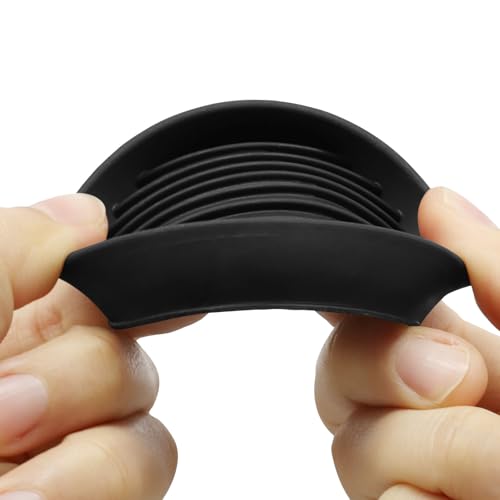4 Pcs Non Slip Furniture Pads - 2.5 Inch Black Round Rubber Caster Cups, Furniture Coasters, Anti-Slip Grippers for Hardwood Floors, Chair Leg Floor Protectors for Bed, Couch, Table - size: 2.5 Inch
