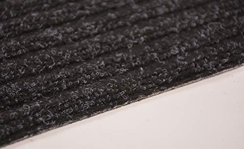 Stair Treads Collection Indoor Skid Slip Resistant Carpet Stair Tread Mat (Black, Matching Mat 24 in x 30 in) - color: Black, size: 24"x30" Landing Mat