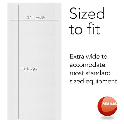 RESILIA Premium Clear Floor Protector Mat – Heavy-Duty Plastic Vinyl Covering for Hardwood, Tile, or Laminate Floors, Table, or Desk –American Modern Pattern 27" x 6' Waterproof Roll, Made in USA - size: 2'3" x 6'