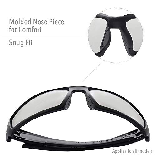 Honeywell Uvex Hypershock Safety Glasses, Black Fame with Espresso Polarized Lens & Anti-Scratch Hardcoat (S2949)