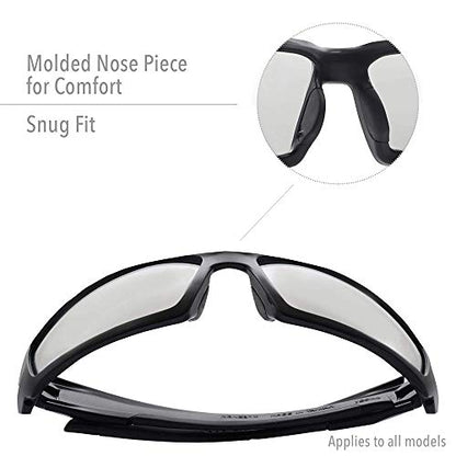 Honeywell Uvex Hypershock Safety Glasses, Black Fame with Espresso Polarized Lens & Anti-Scratch Hardcoat (S2949)