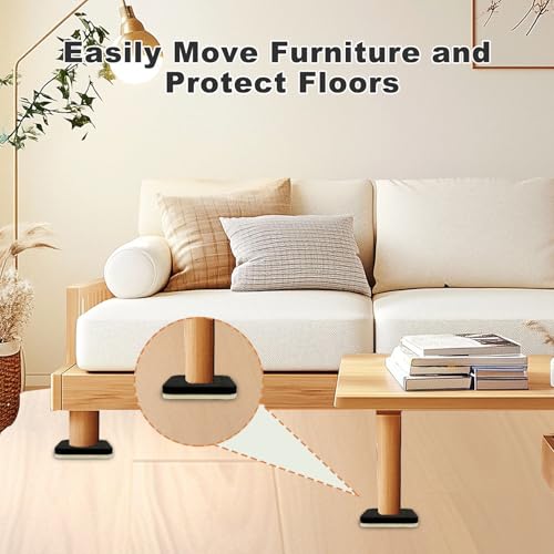 Furniture Sliders 16 Pcs 3 Inch Furniture Mover Sliders Square Felt Furniture Slider Reusable Heavy Duty Furniture Sliders for Hardwood Floors and Other Hard Surfaces - size: 3 inch Square