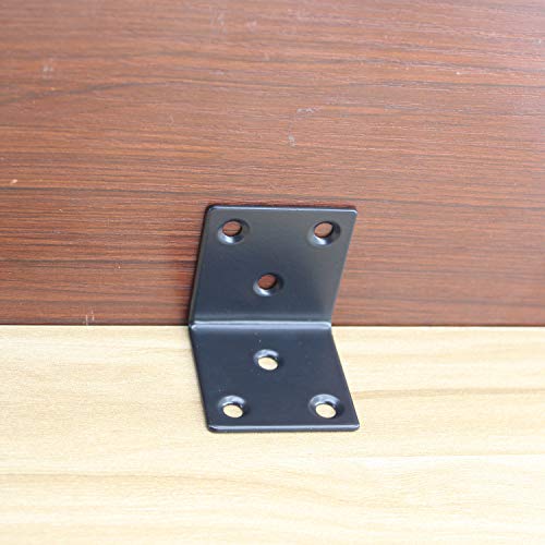Heavy Duty Stainless Steel Corner Bracket,ULIFESTAR L Shaped Shelf Bracket 90 Degree Corner Brace Large Joint Right Angle L Bracket for Furniture Wood Cabinets Shelves (40x40x40mm) - size: 40*40*40mm